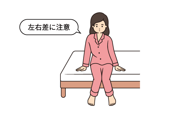 立ち上がる・座るときのポイントの説明補足画像。